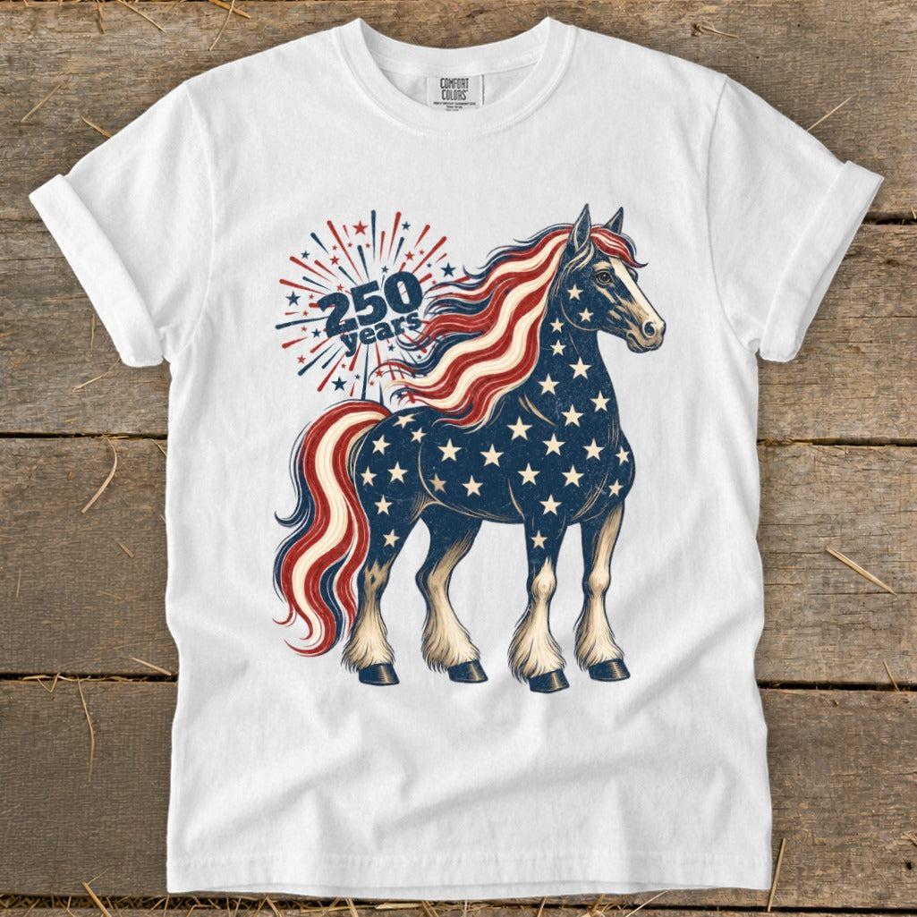 Patriotic Horse 250 Years Signature Tee