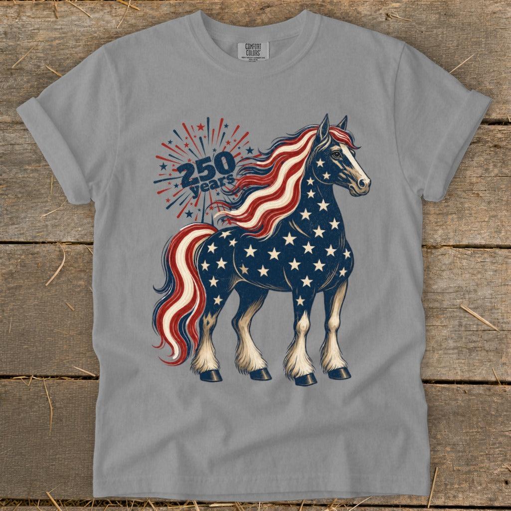 Patriotic Horse 250 Years Signature Tee