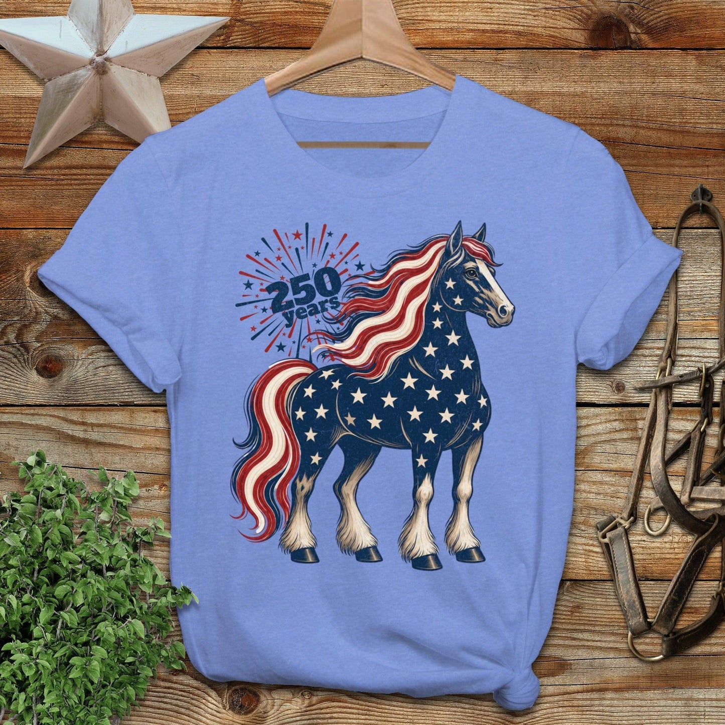 Patriotic Horse 250 Years Softstyle Tee