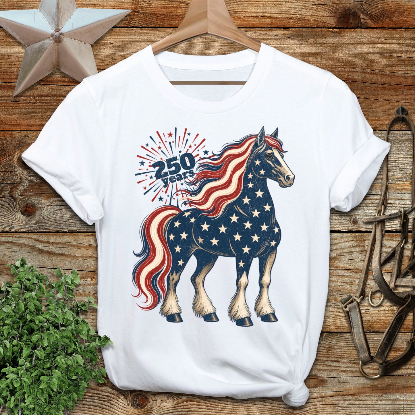 Patriotic Horse 250 Years Softstyle Tee