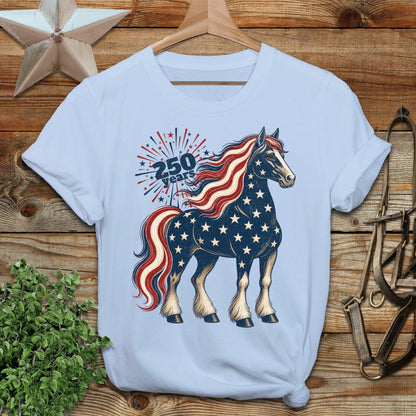 Patriotic Horse 250 Years Softstyle Tee