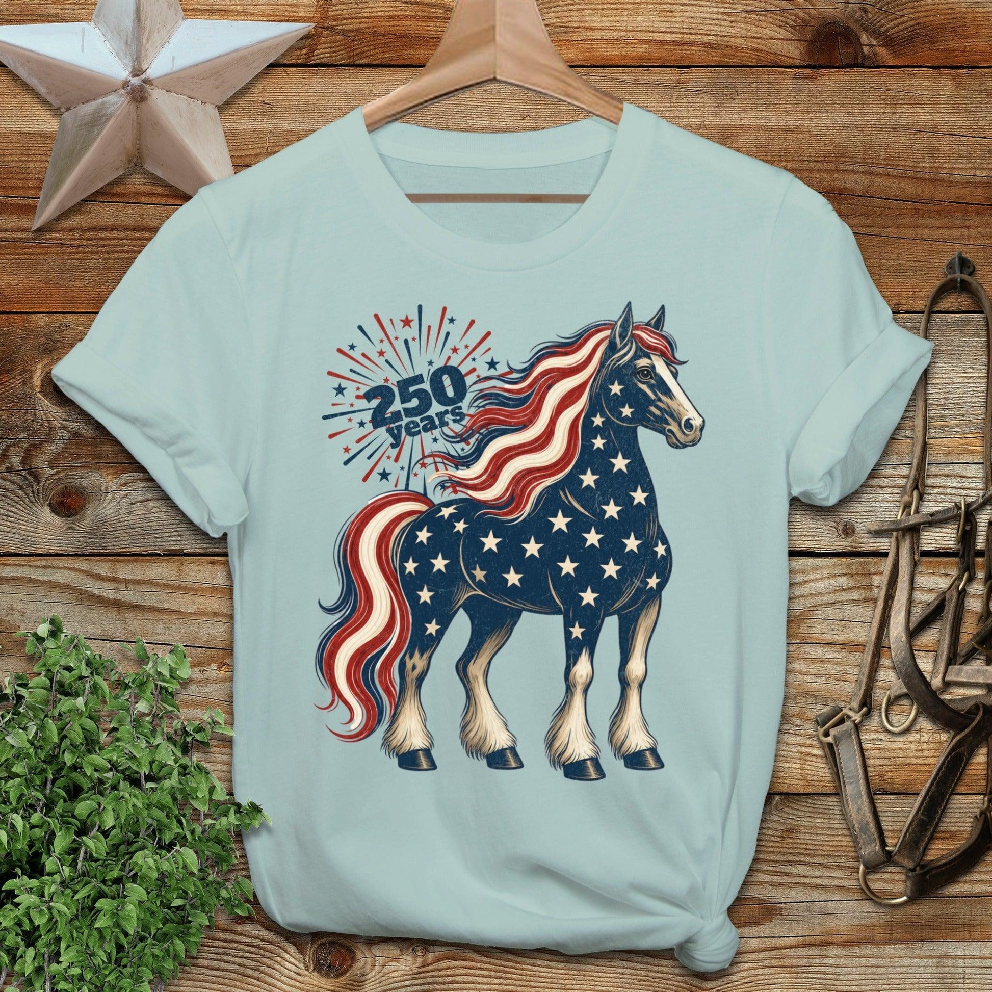Patriotic Horse 250 Years Softstyle Tee