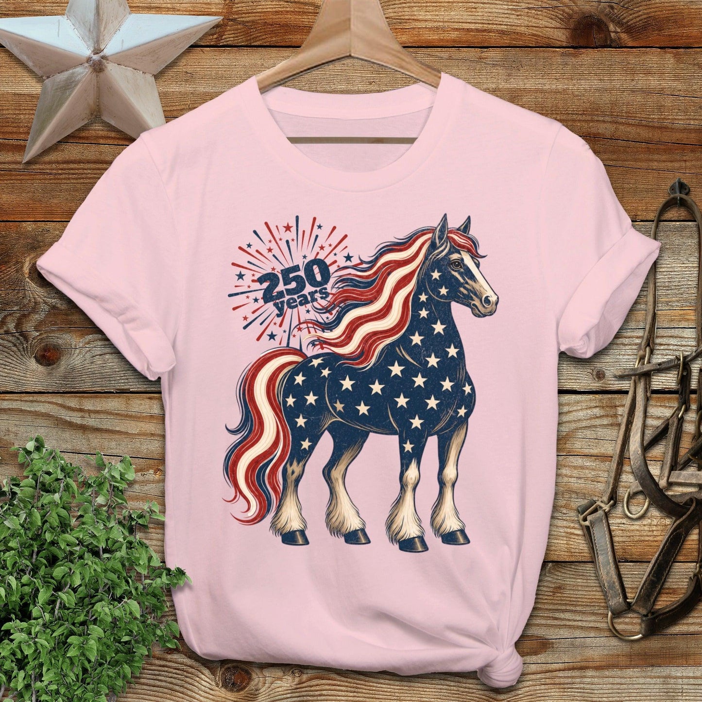 Patriotic Horse 250 Years Softstyle Tee