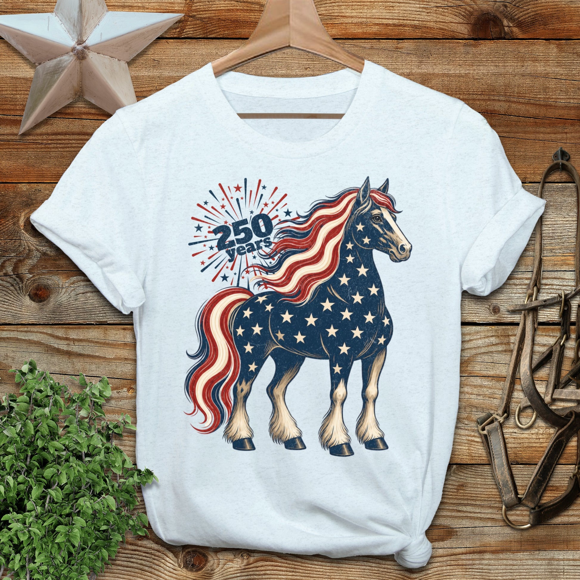 Patriotic Horse 250 Years Softstyle Tee
