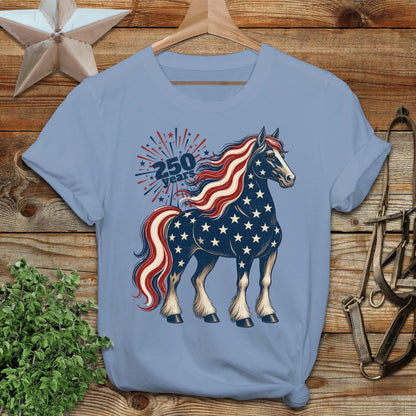Patriotic Horse 250 Years Softstyle Tee