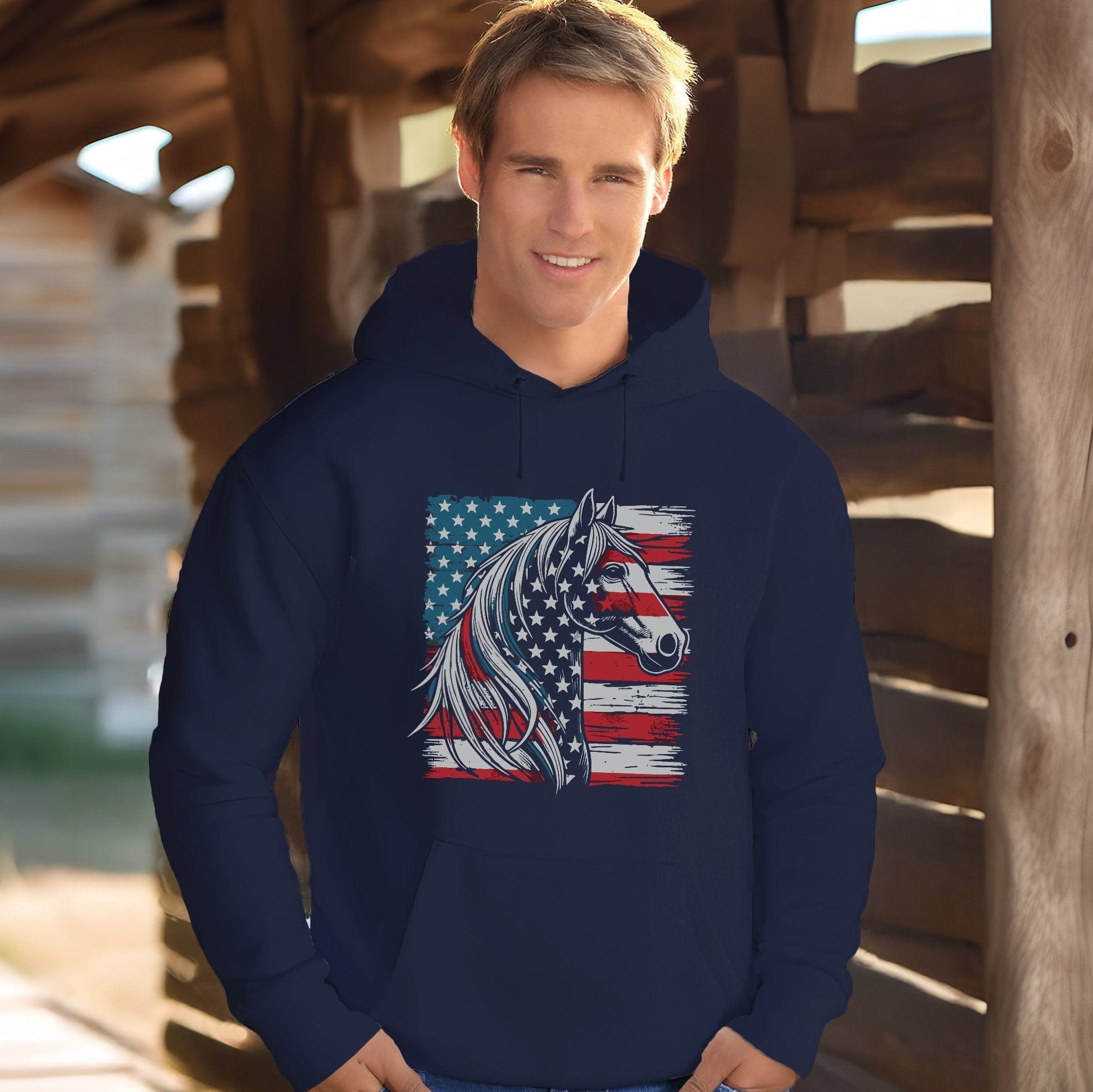 Patriotic Horse Hoodie