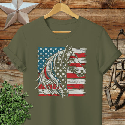Patriotic Horse Softstyle Tee