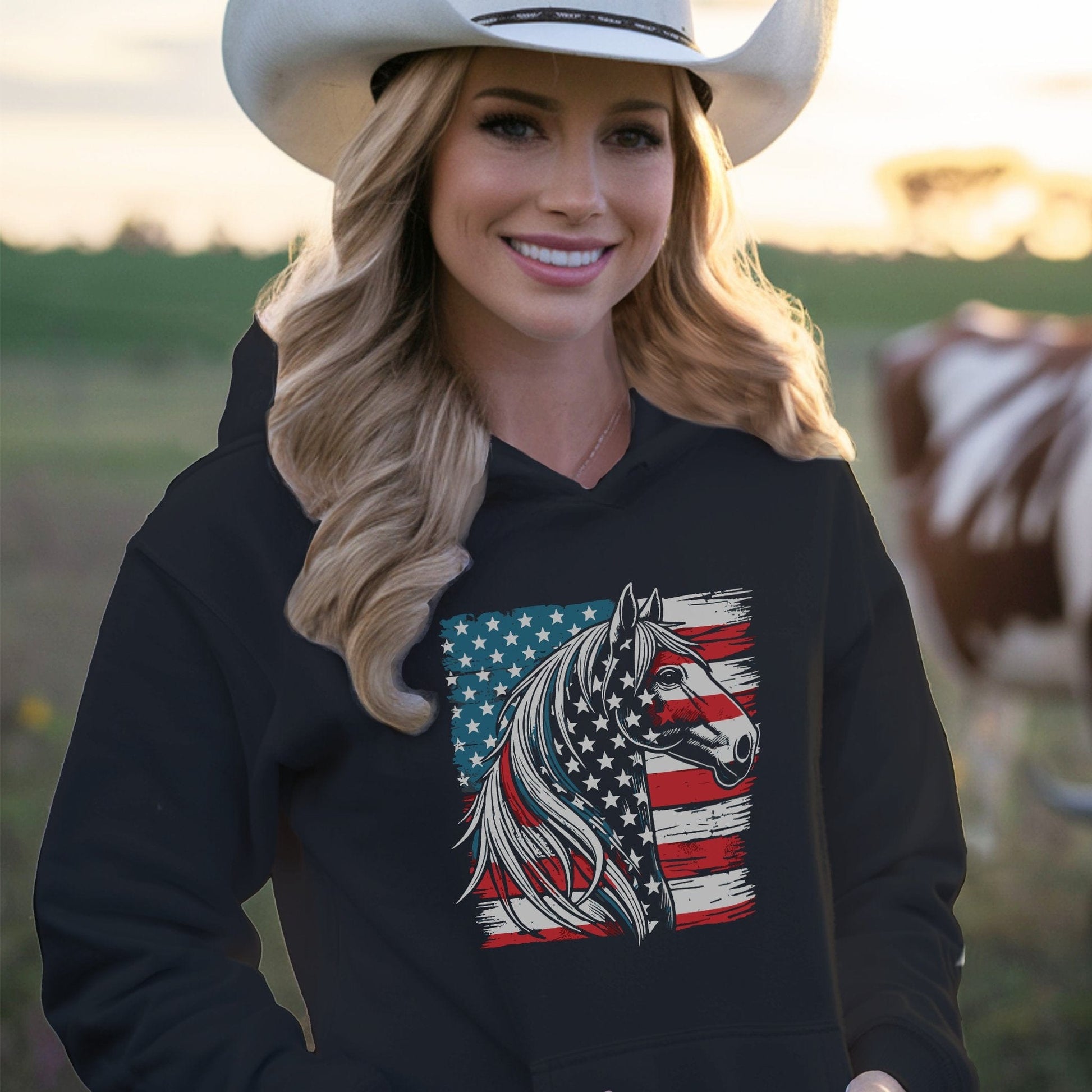 Patriotic Horse Sweatshirt