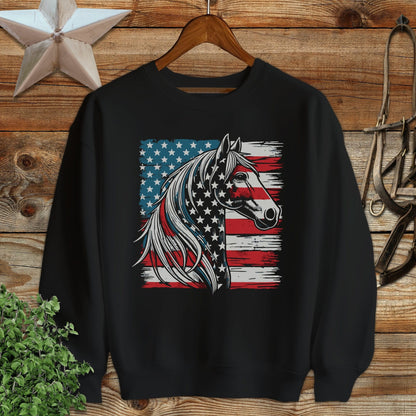Patriotic Horse Sweatshirt