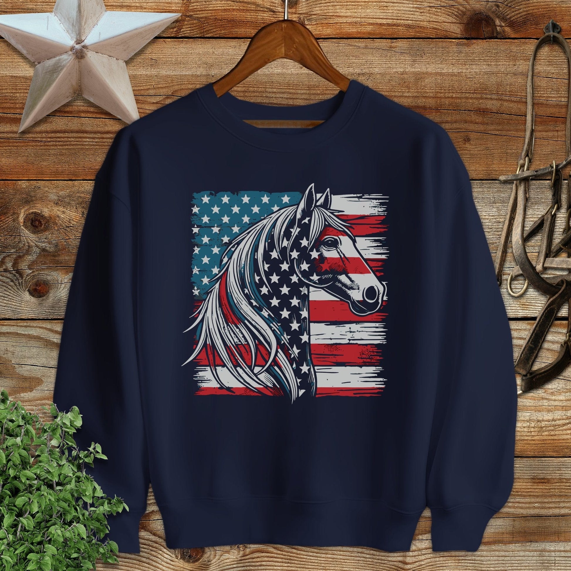 Patriotic Horse Sweatshirt