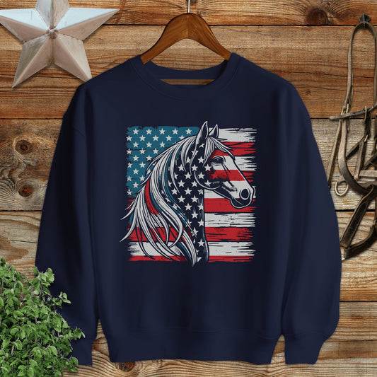 Patriotic Horse Sweatshirt