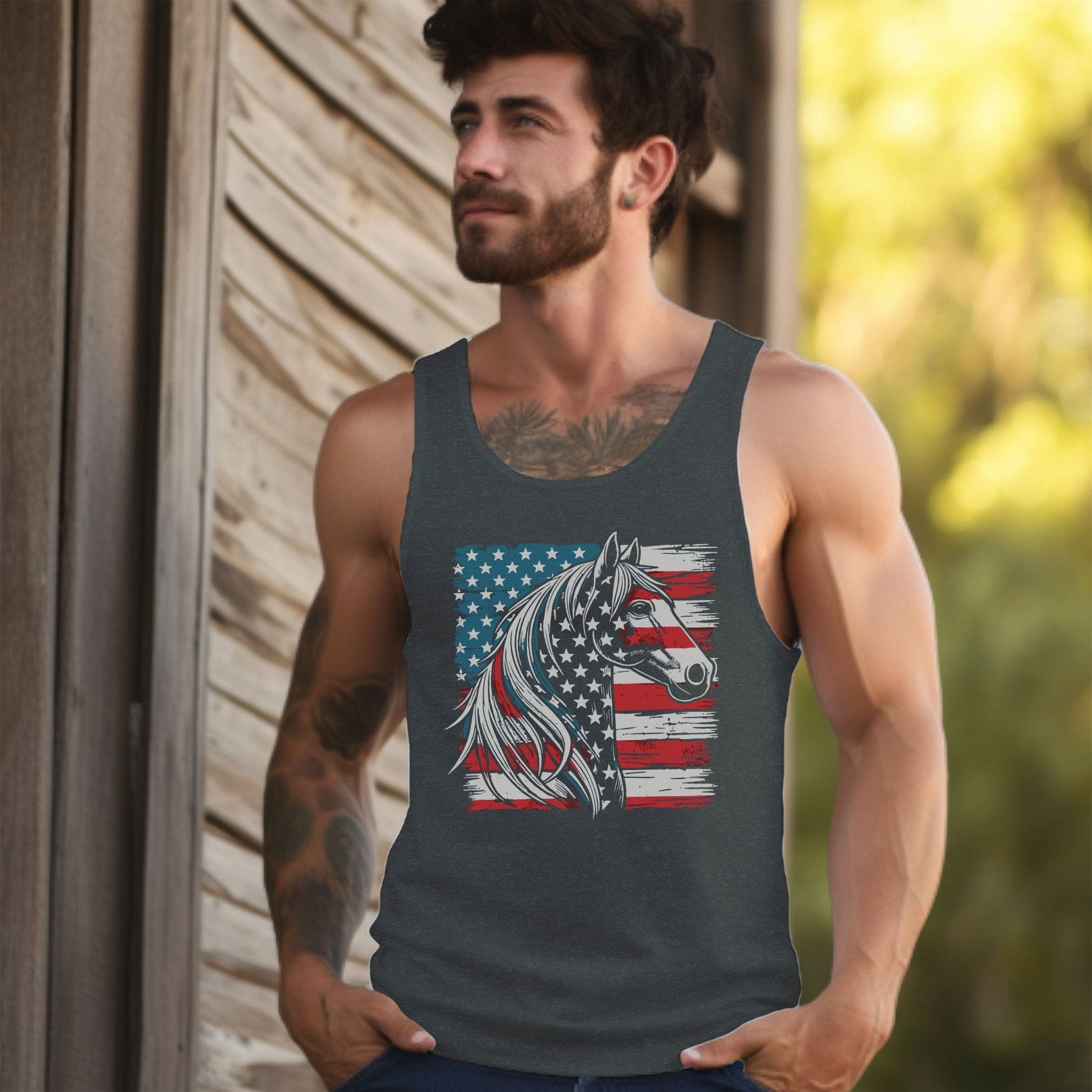 Patriotic Horse Tank Top