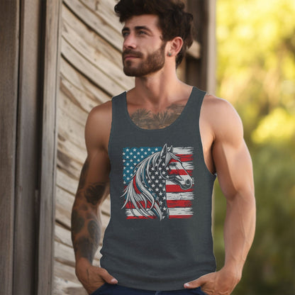 Patriotic Horse Tank Top
