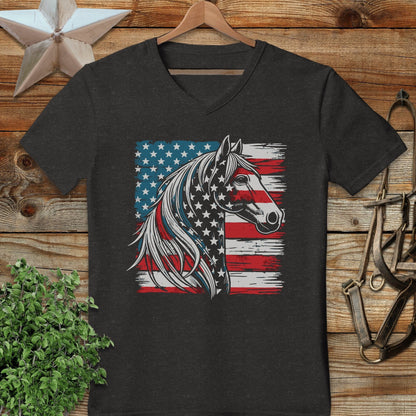 Patriotic Horse V-neck