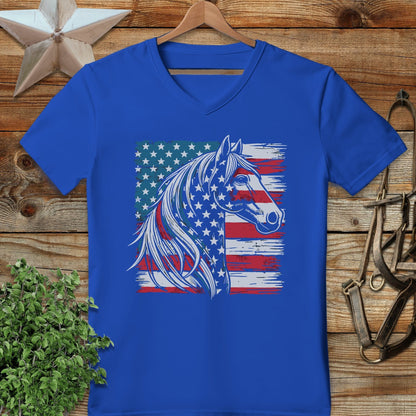 Patriotic Horse V-neck