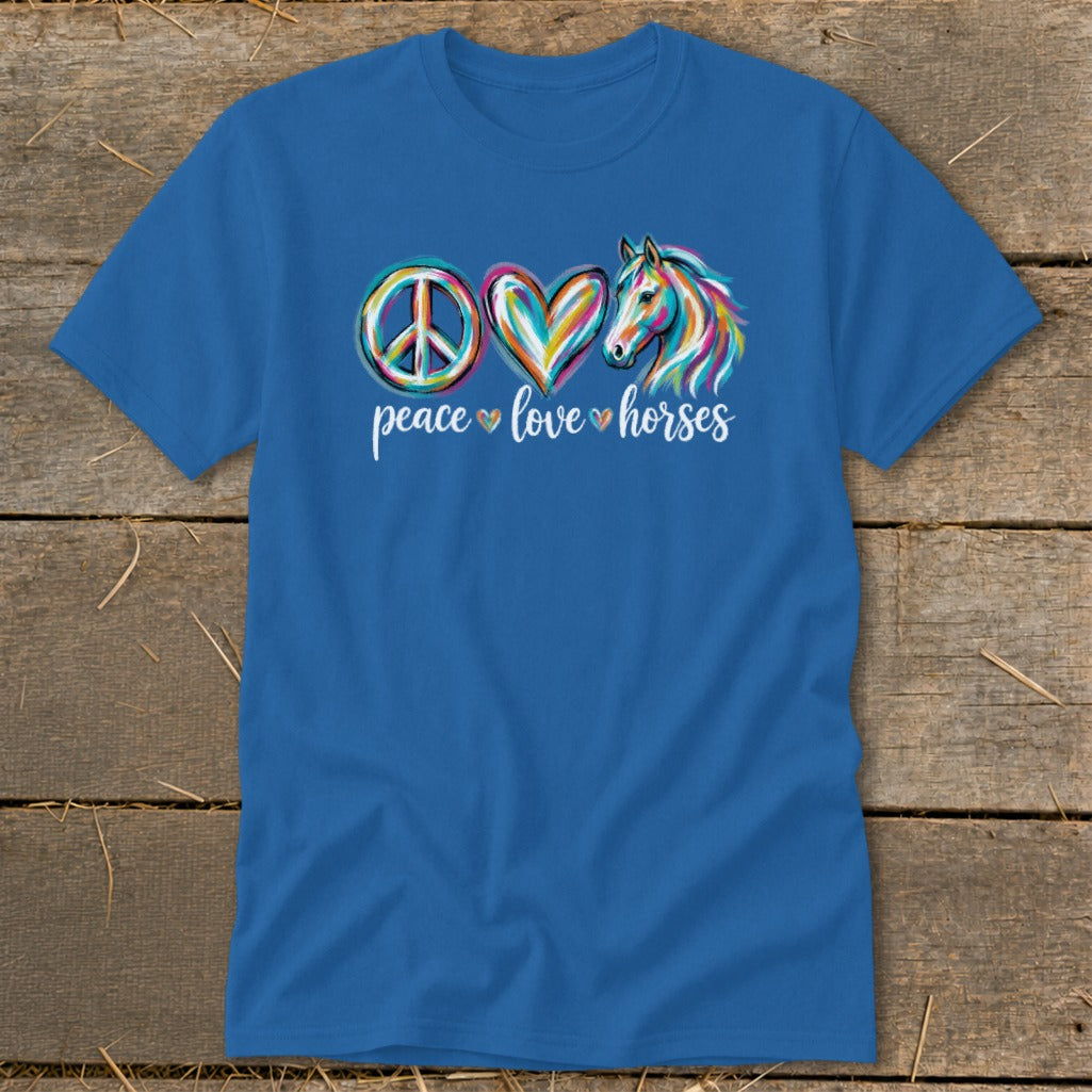 Peace Love Horses Classic Tee