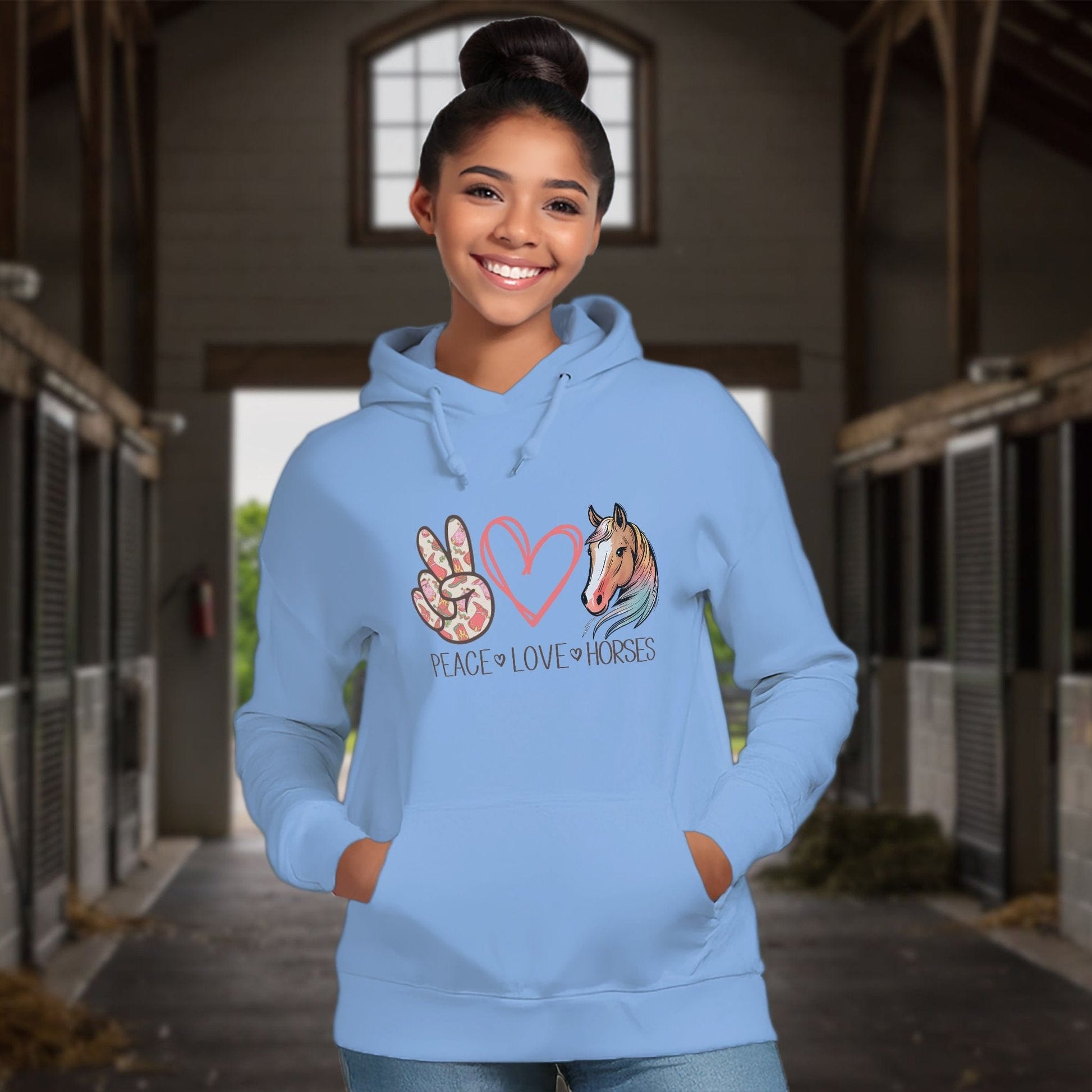 Peace Love Horses Hoodie