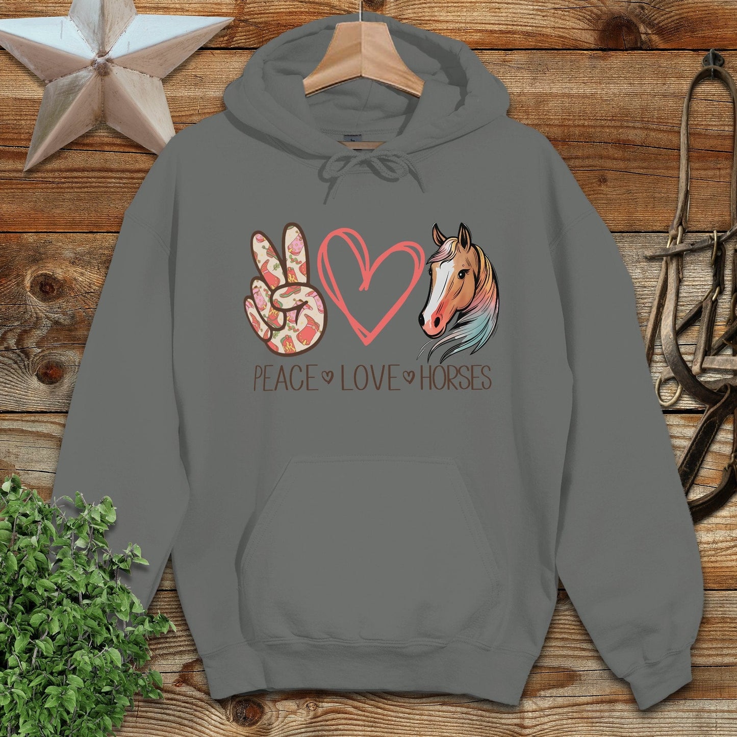 Peace Love Horses Hoodie