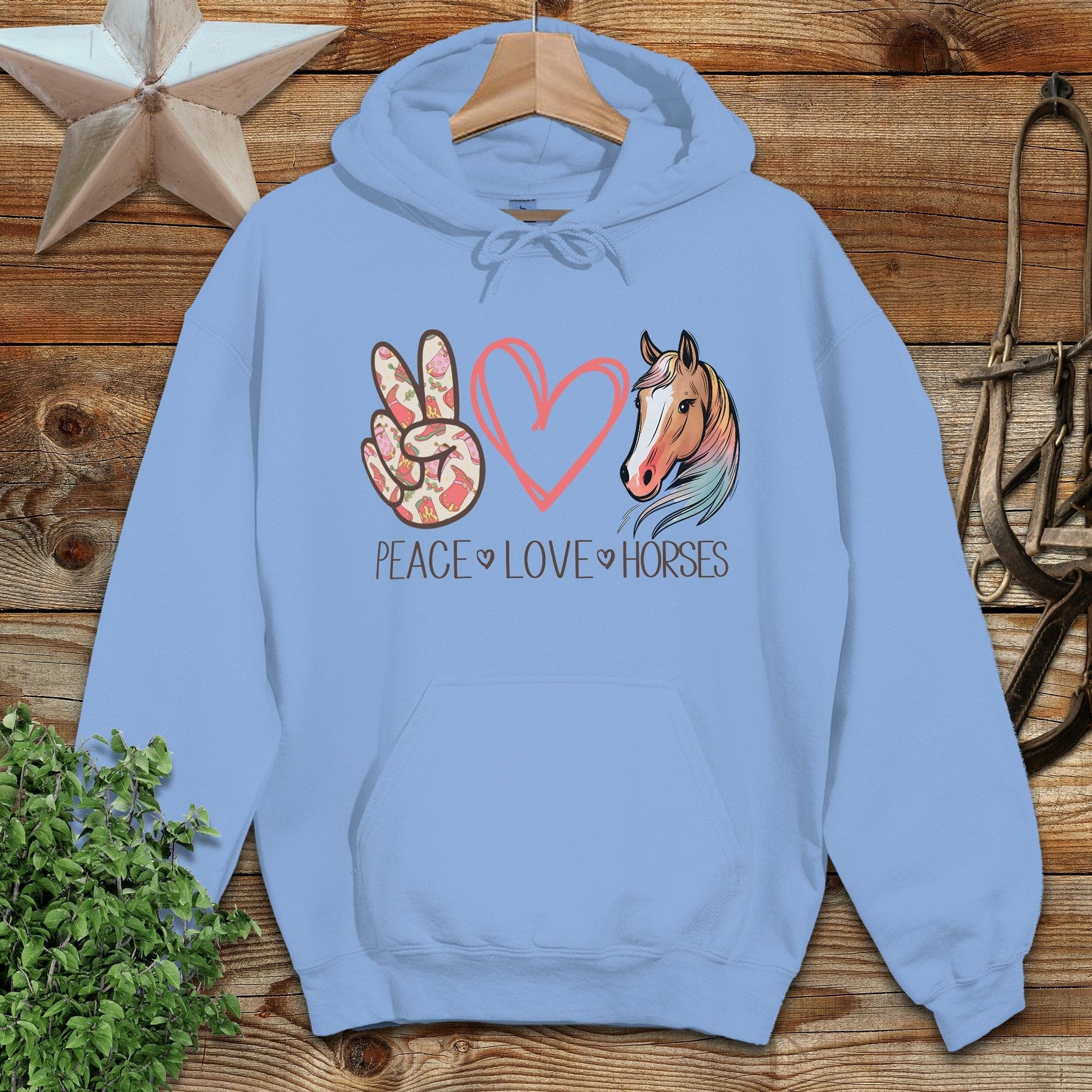 Peace Love Horses Hoodie