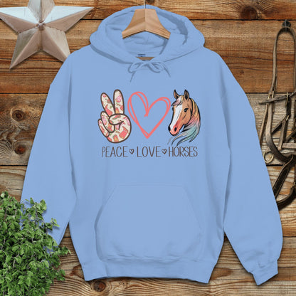Peace Love Horses Hoodie