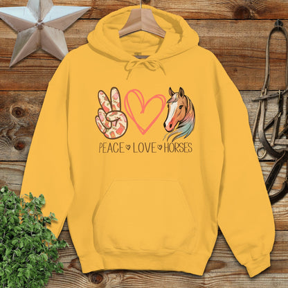Peace Love Horses Hoodie