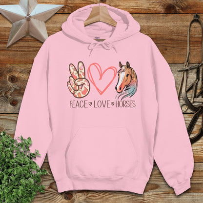 Peace Love Horses Hoodie