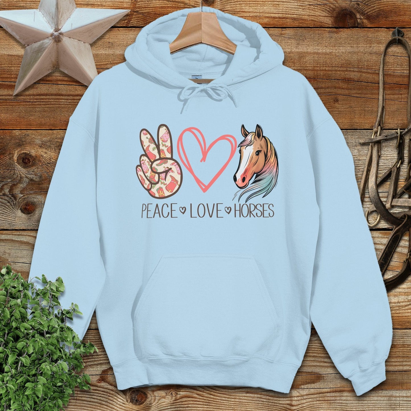 Peace Love Horses Hoodie
