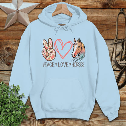 Peace Love Horses Hoodie