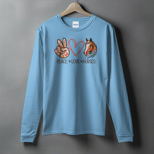 Peace Love Horses Long Sleeve Tee