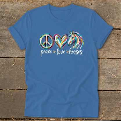 Peace Love Horses Softstyle Tee