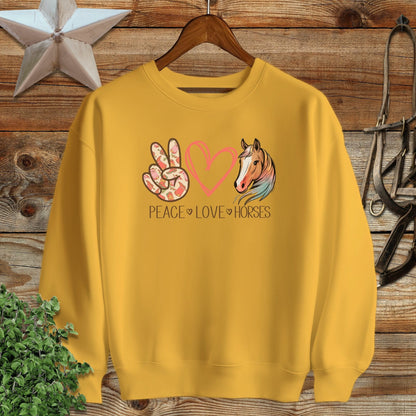 Peace Love Horses Sweatshirt