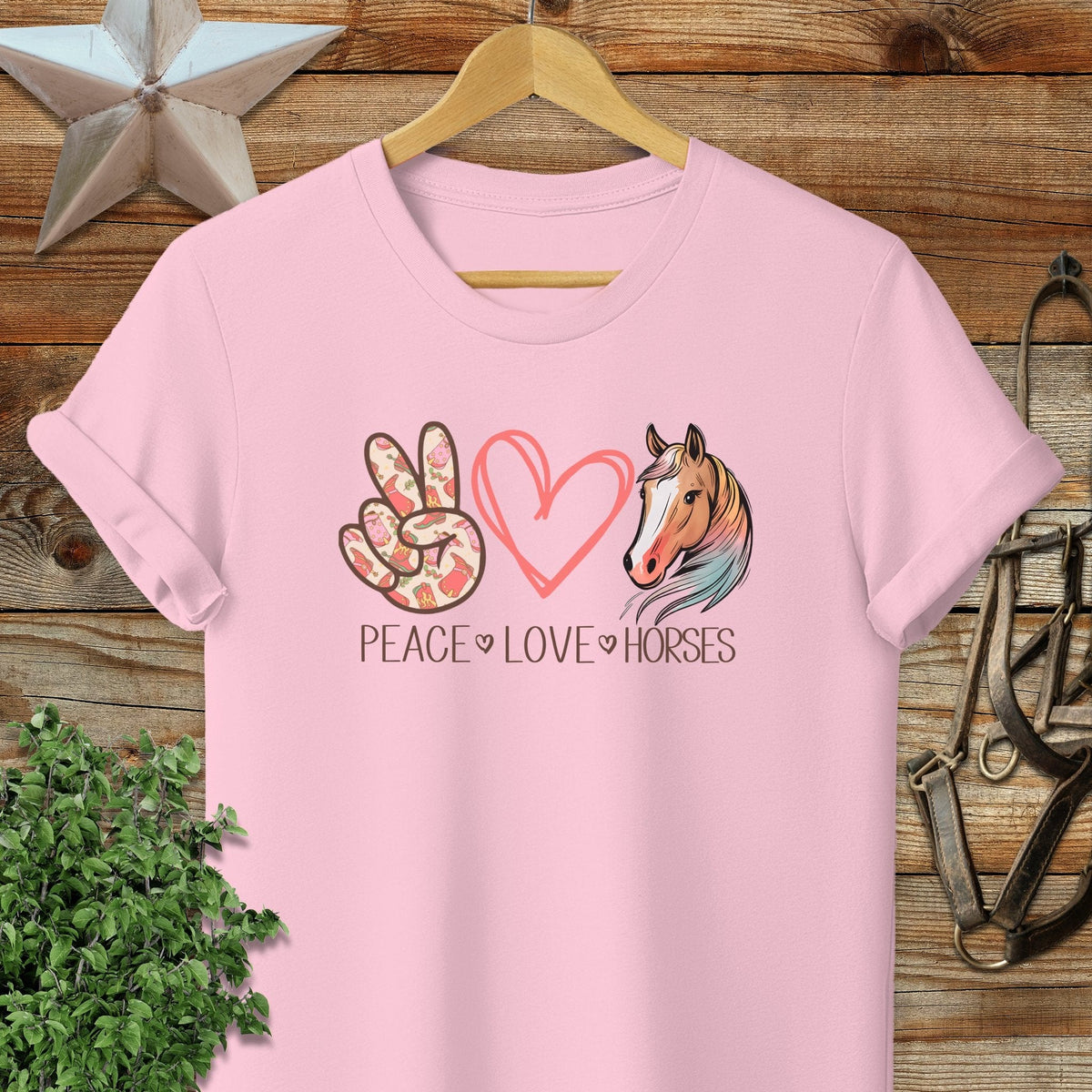 Peace Love Horses T-Shirt