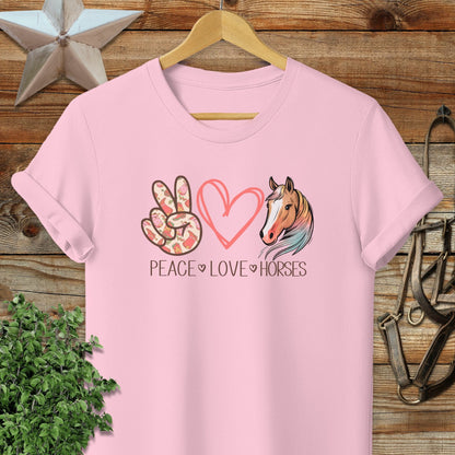 Peace Love Horses T-Shirt