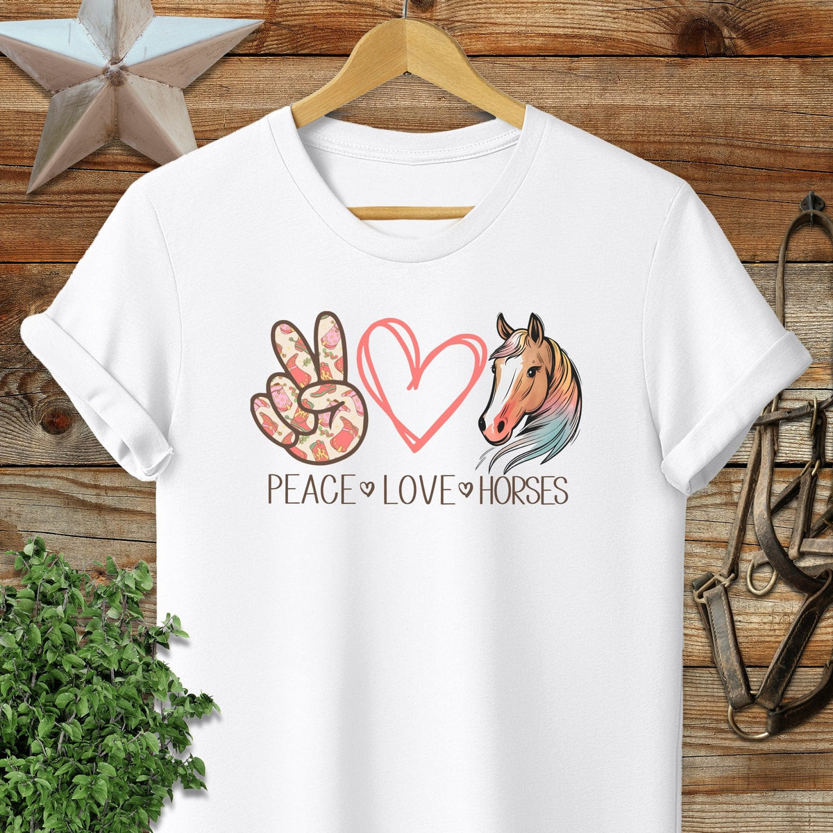 Peace Love Horses T-Shirt