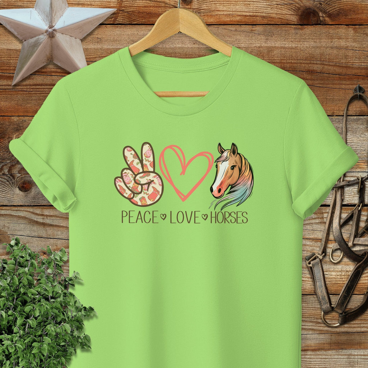 Peace Love Horses T-Shirt
