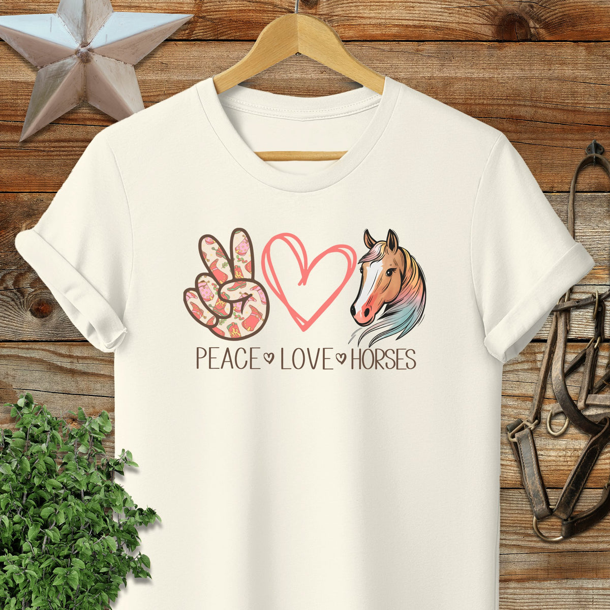 Peace Love Horses T-Shirt