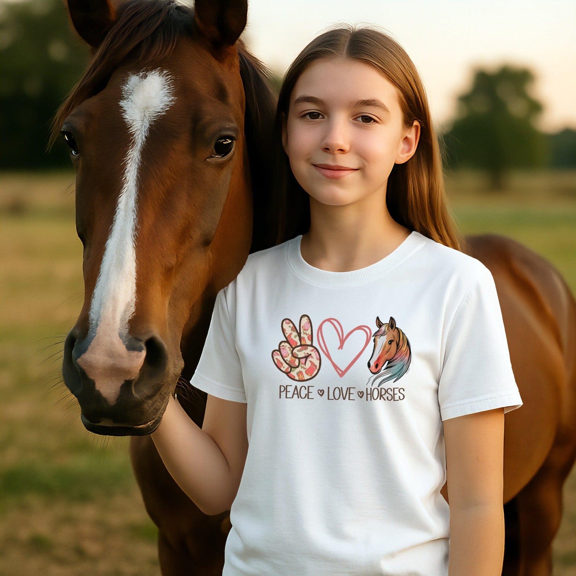 Peace Love Horses T-shirt (Youth)