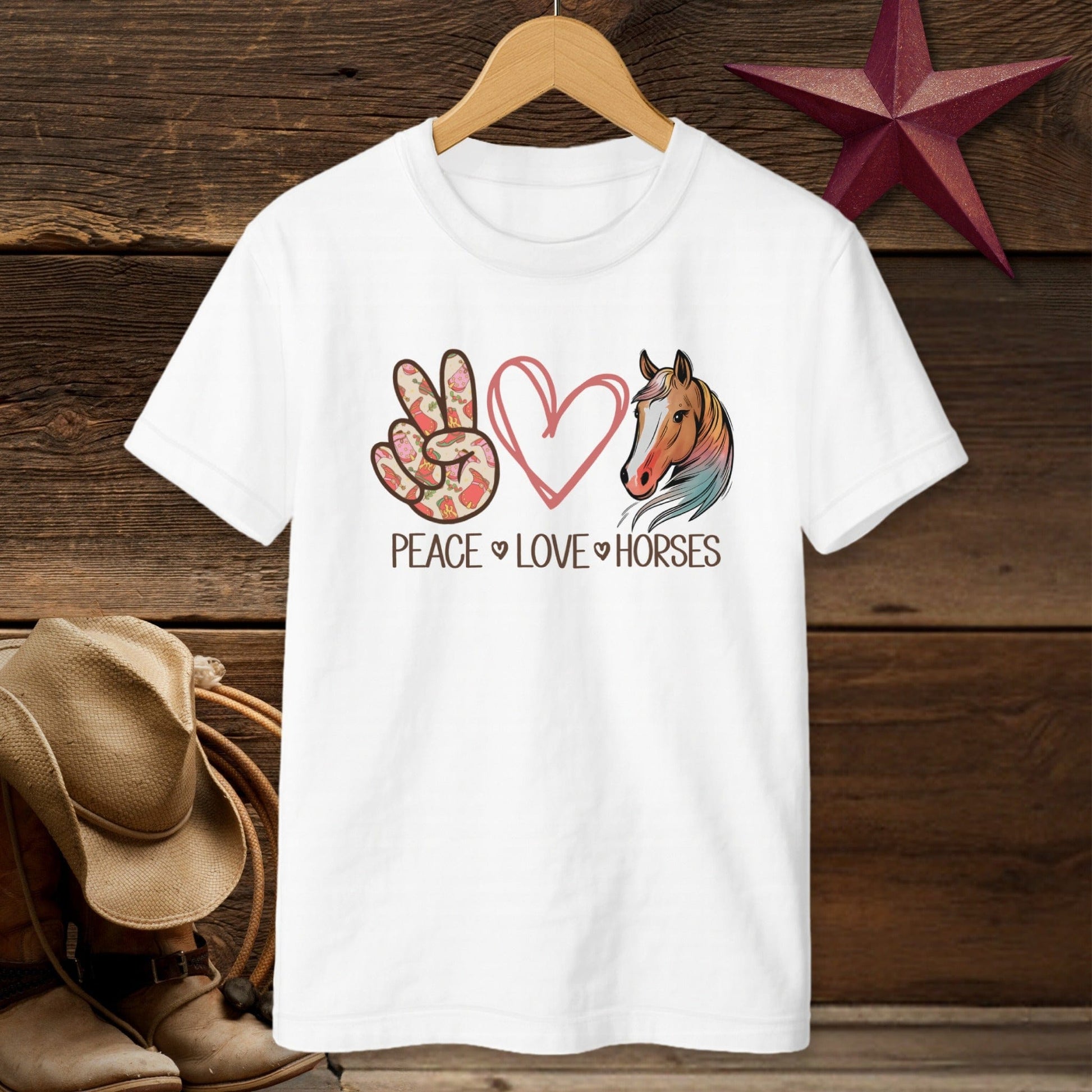 Peace Love Horses T-shirt (Youth)