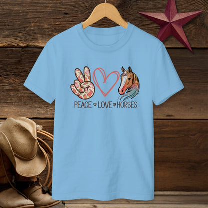 Peace Love Horses T-shirt (Youth)
