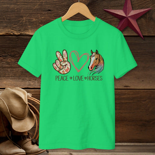 Peace Love Horses T-shirt (Youth)