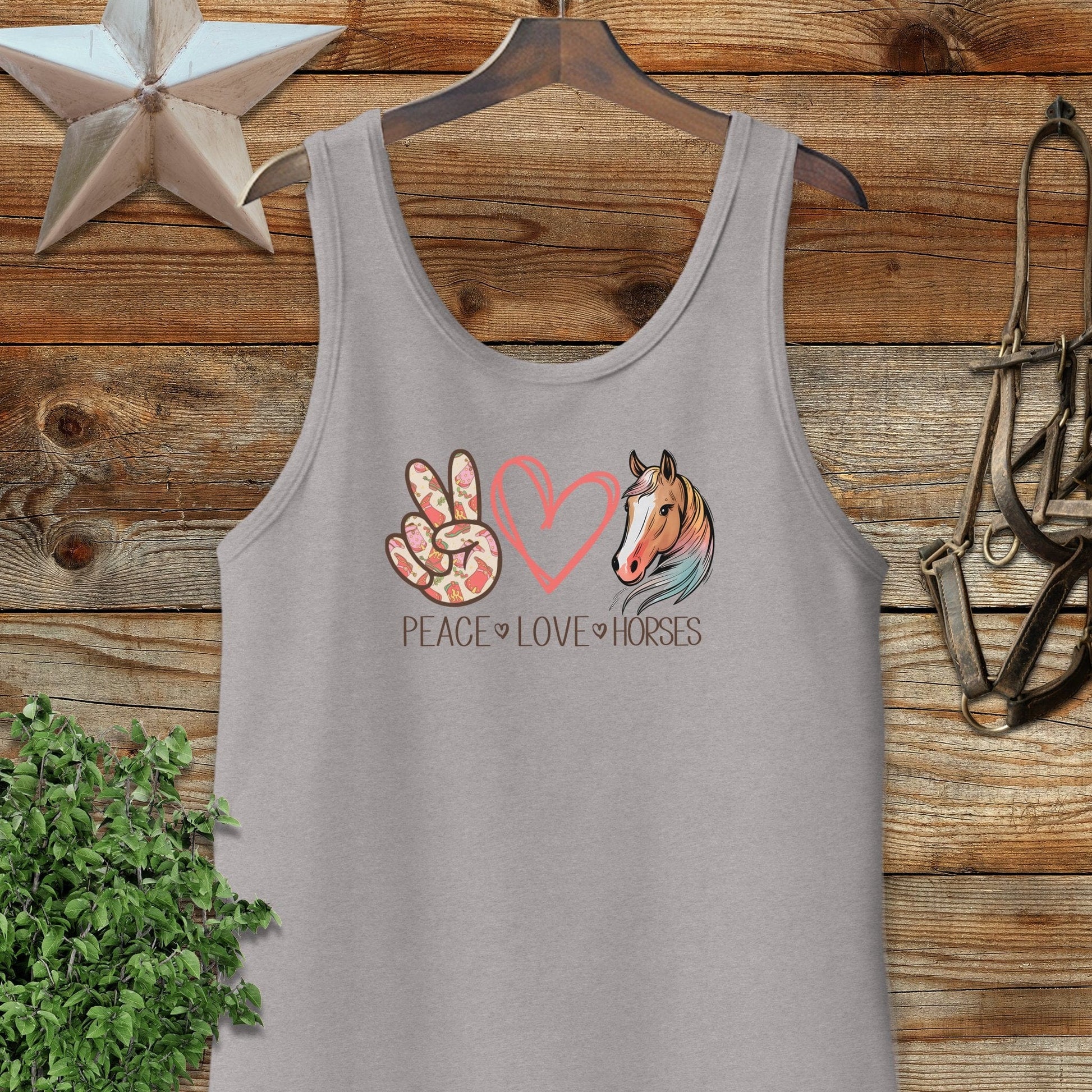 Peace Love Horses Tank Top
