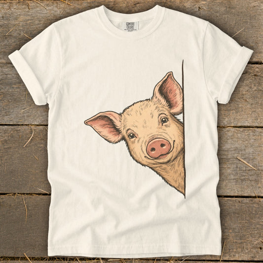 Peeking Pig Signature Tee