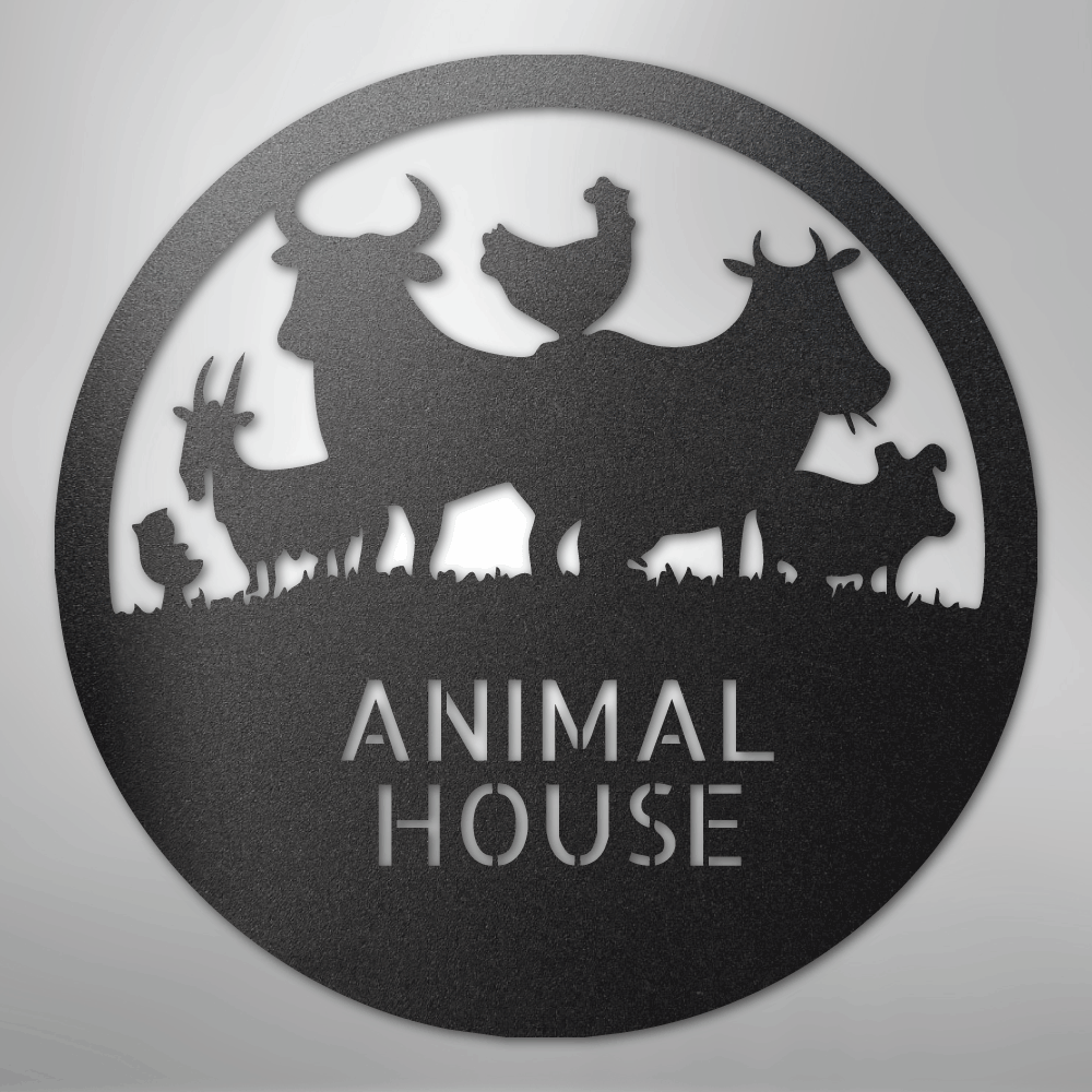 Personalized Animals Farm Metal Art Sign