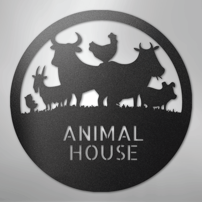 Personalized Animals Farm Metal Art Sign