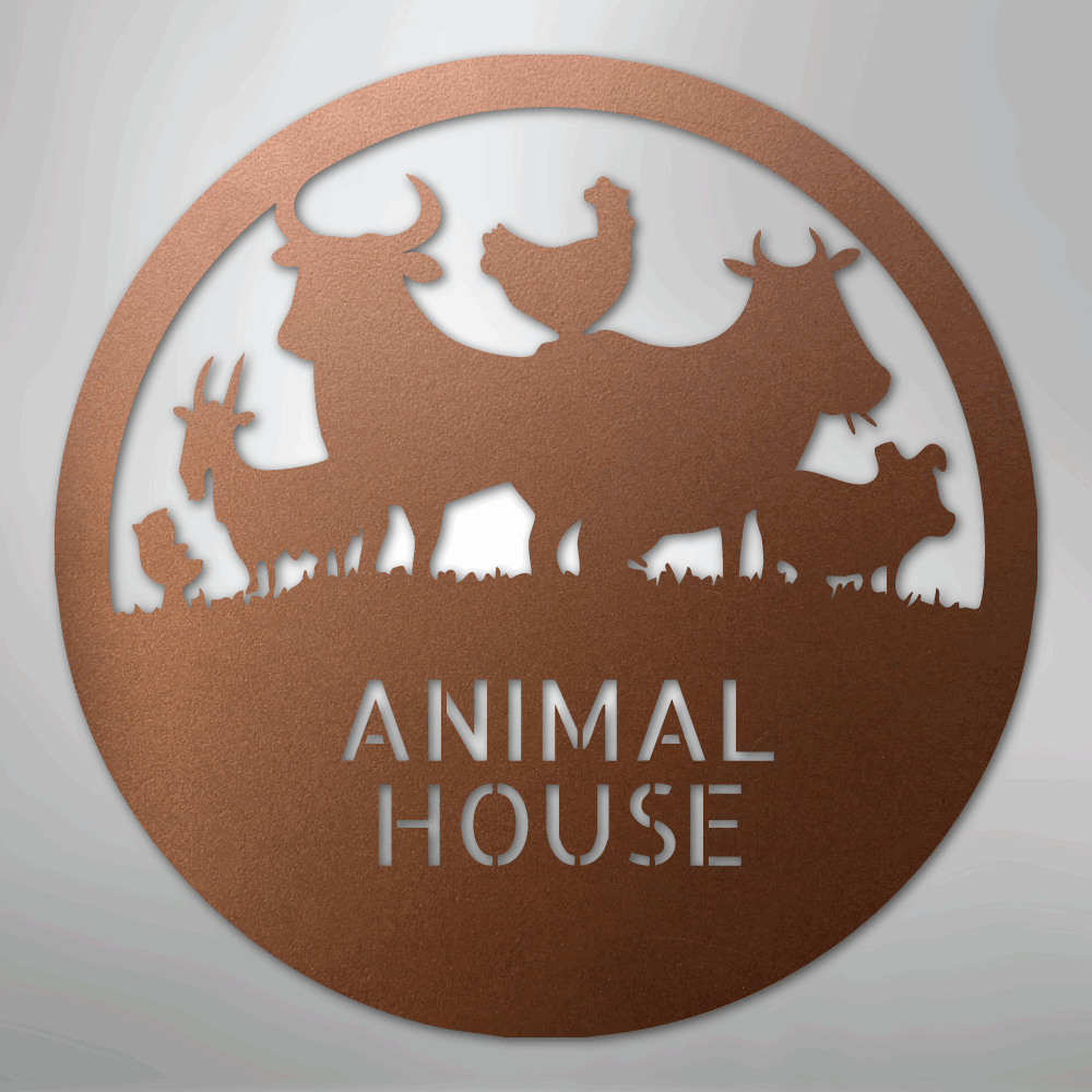 Personalized Animals Farm Metal Art Sign
