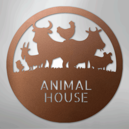 Personalized Animals Farm Metal Art Sign