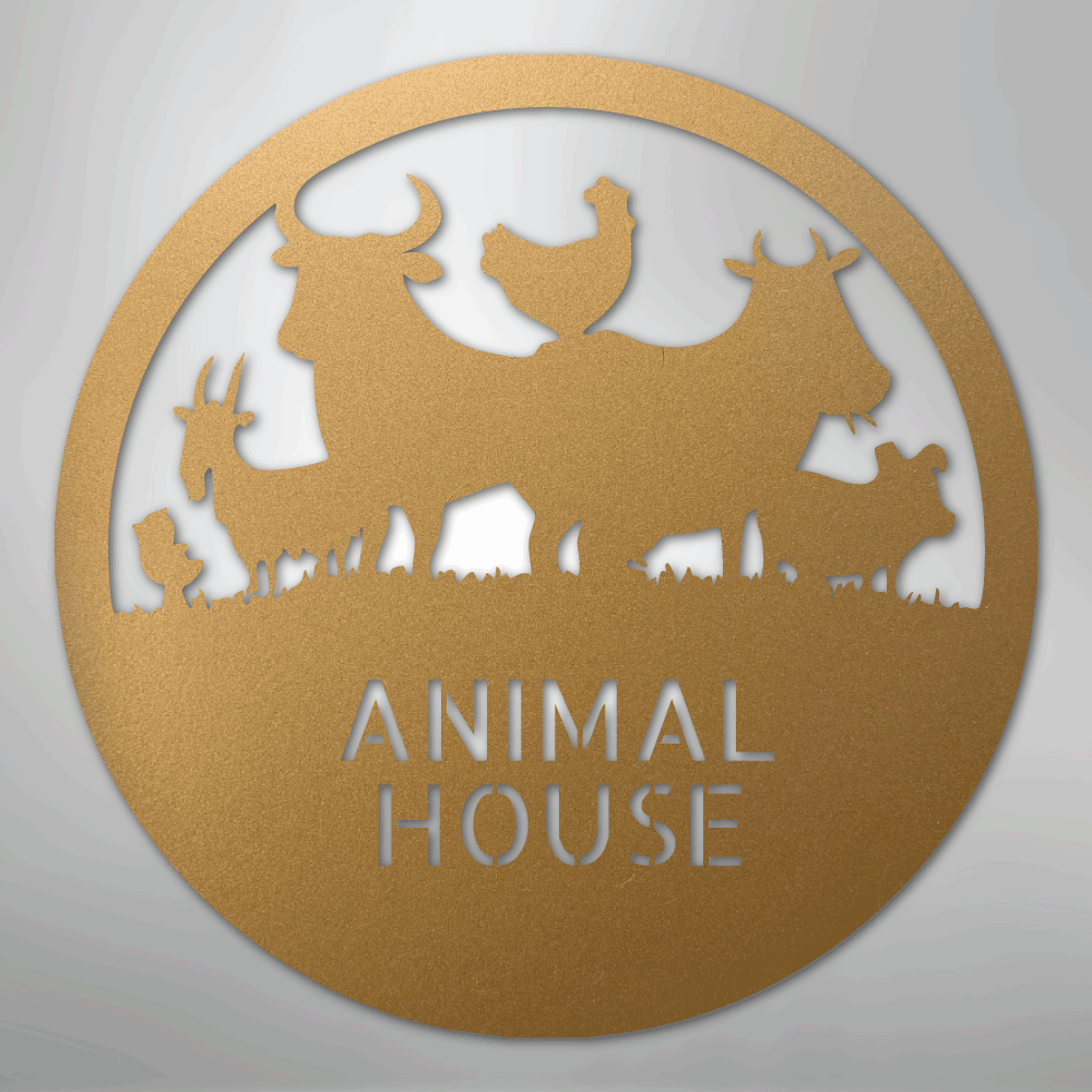 Personalized Animals Farm Metal Art Sign