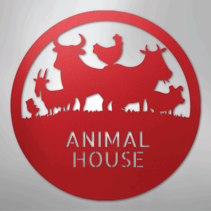 Personalized Animals Farm Metal Art Sign