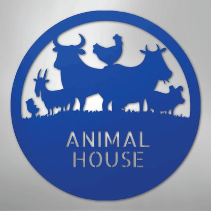 Personalized Animals Farm Metal Art Sign