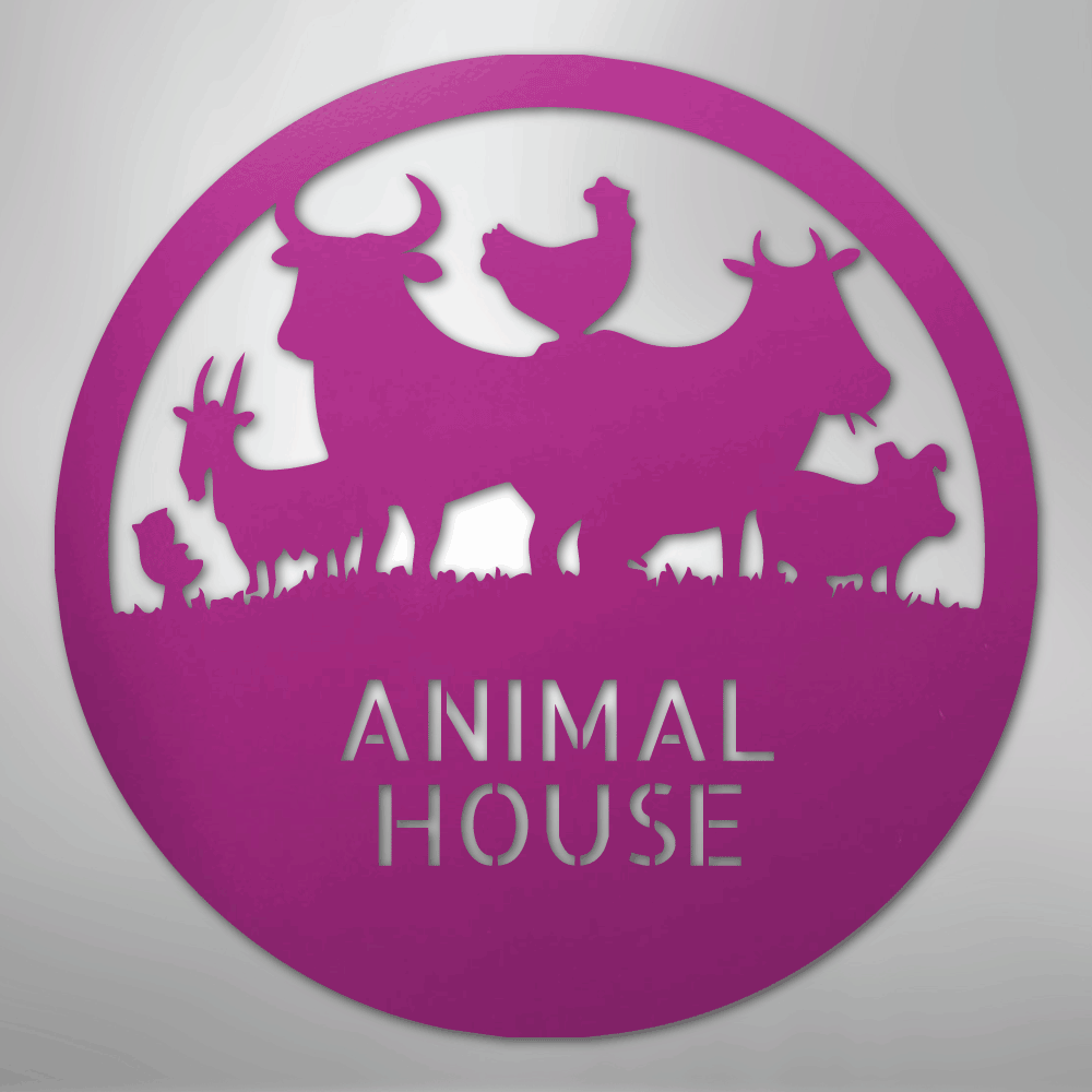 Personalized Animals Farm Metal Art Sign